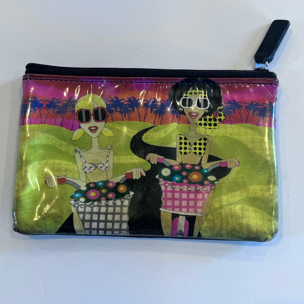 Rolf’s Leather Coin Purse Girls on Bikes enjoying summer